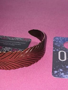 paparazzi Copper Feather Cuff Bracelet